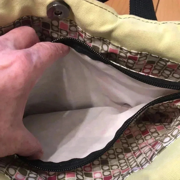 Overland Equipment shoulder bag.  Two toned green canvas with black strap - Picture 7 of 7